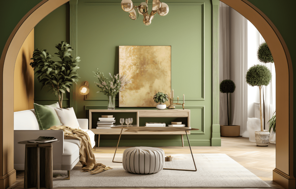 Shades of Earthy Green paint design