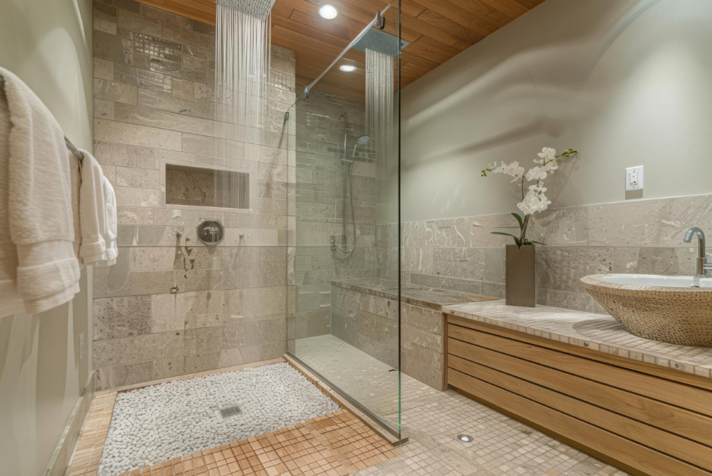 walk-in shower ideas for small bathrooms