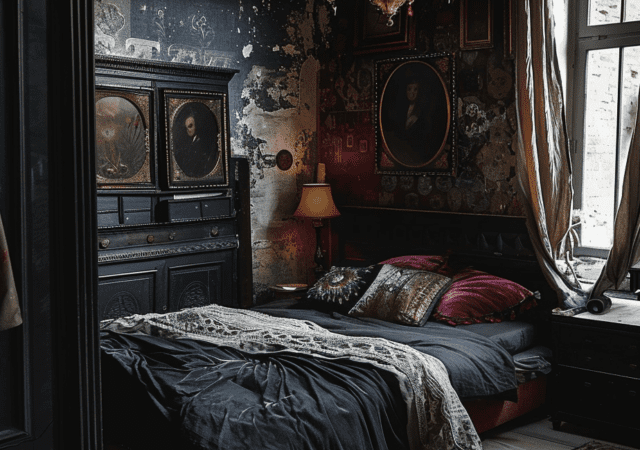 Inspiring Ideas for Dark Bohemian Bedroom Interiors