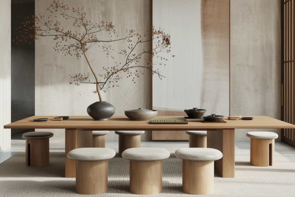 Japandi dining tables