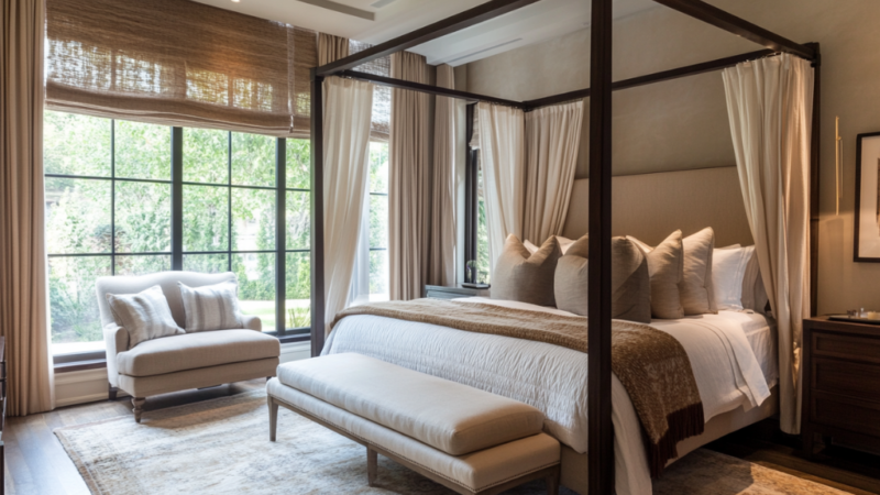 Reviving Elegance: Elevating  Bedroom With Four Poster Beds