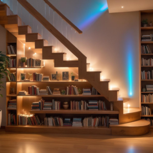 Stair Shelf: Aesthetic and Functional Storage Solution