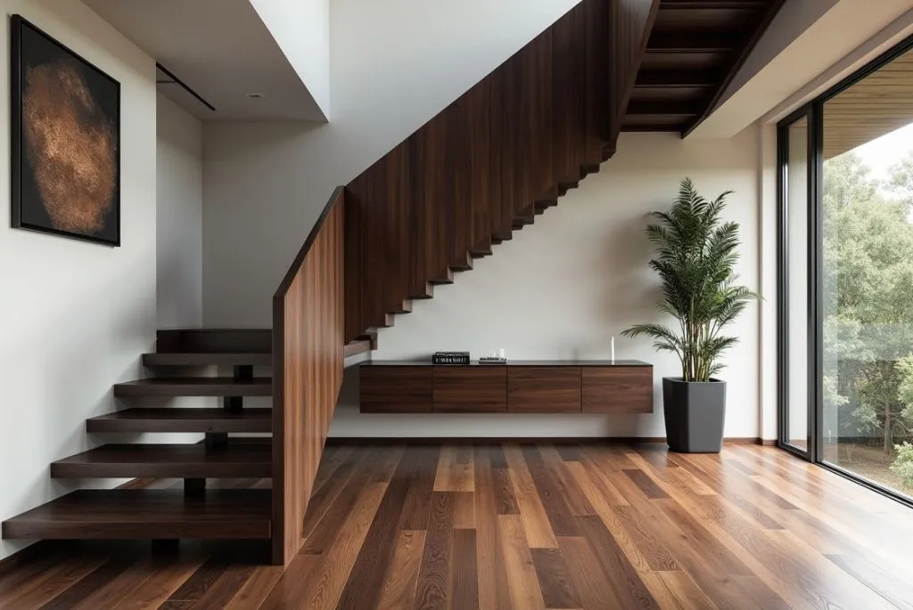 wood railing for stairs