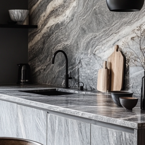 Slate it up: Gray Granite Countertops That Slay