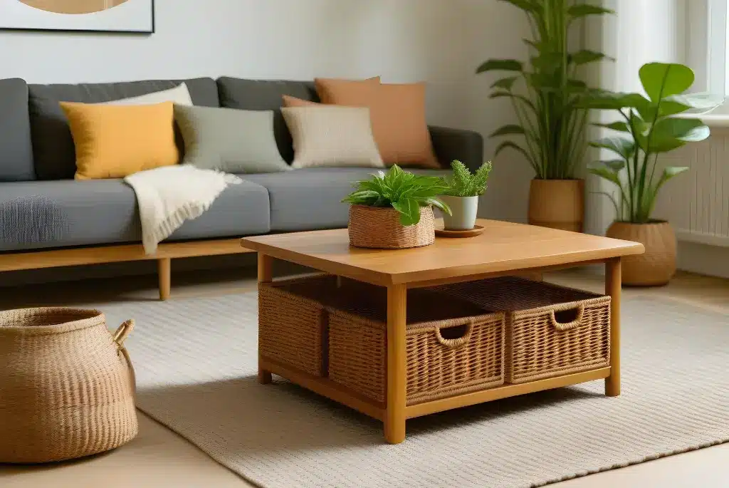 japandi coffee tables with storage