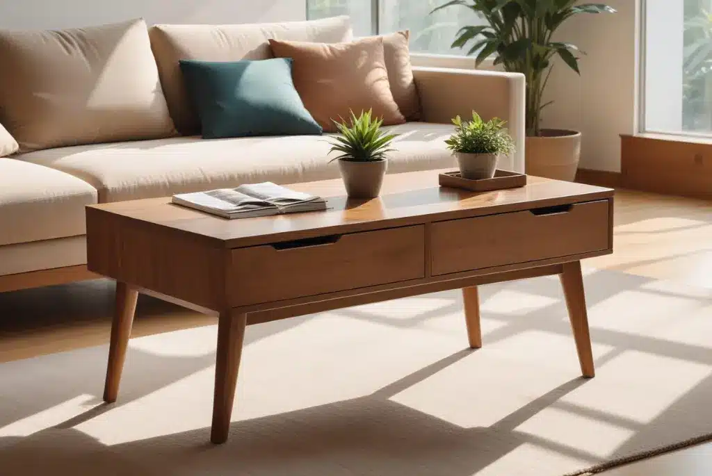 japandi coffee table with storage