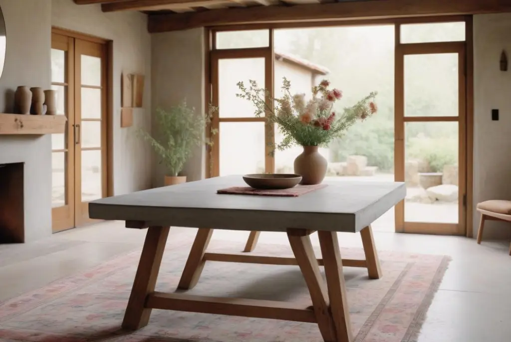 concrete japandi table 