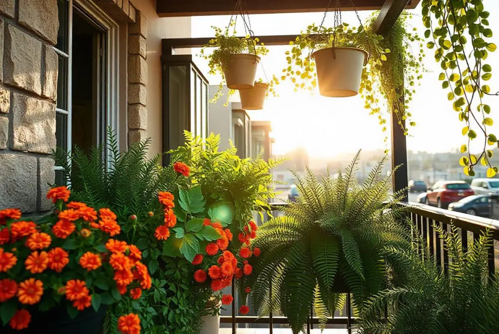 Greenery in balcony design