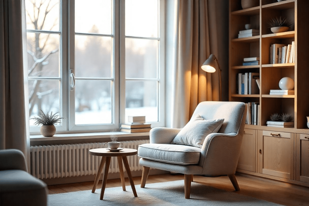 scandinavian reading nook