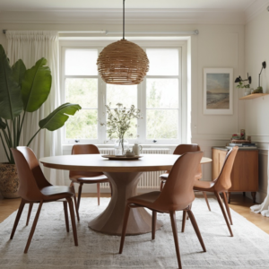 Japandi Round Dining Table: A Fusion of Function and Style