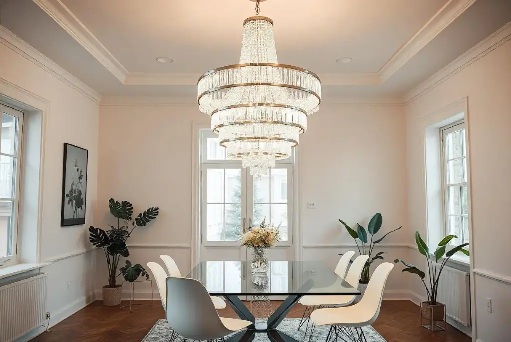 tiered dining room chandeliers