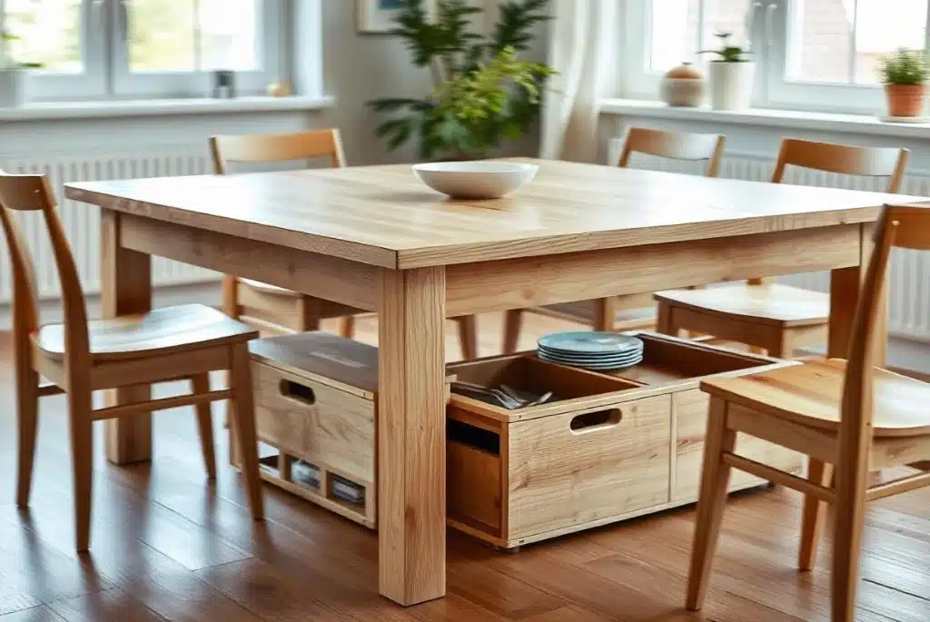 Scandinavian Storage Dining Tables