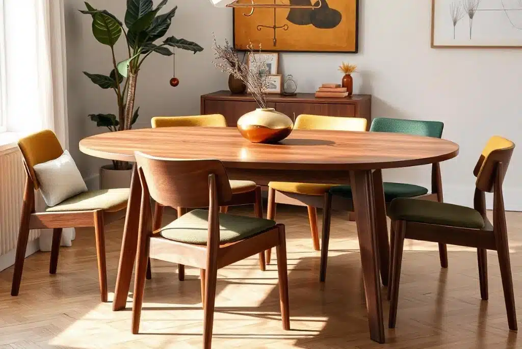 Mid-Century Modern Scandinavian Dining Table