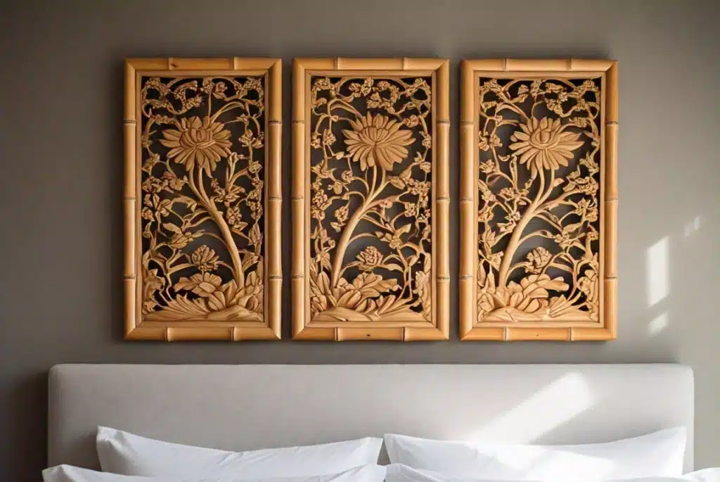 Bamboo wall art decor