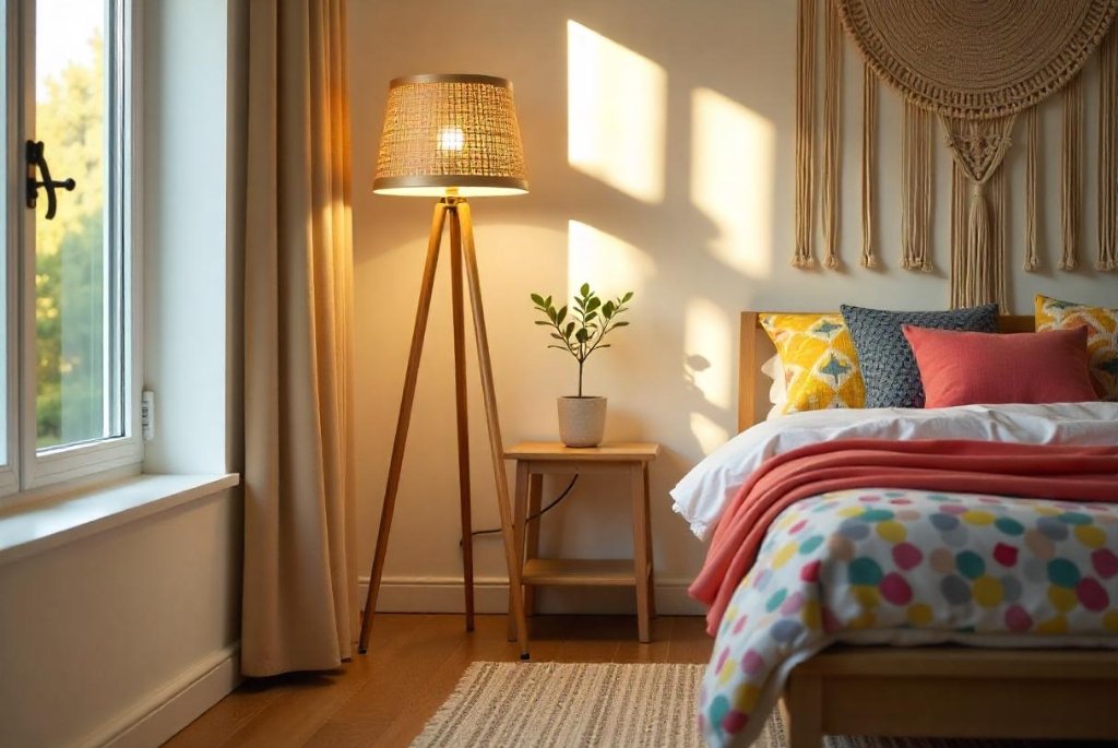 Bedroom-Boho floor Lamp