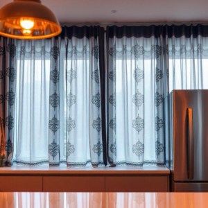 Transform Your Kitchen into a Modish Culinary Masterwork with Black and White Curtains!