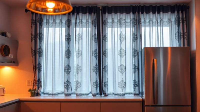 Transform Your Kitchen into a Modish Culinary Masterwork with Black and White Curtains!