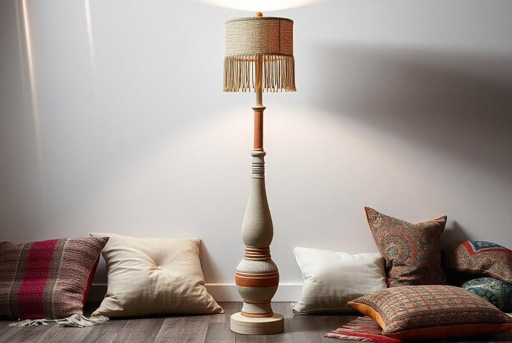 Boho Floor Lamps-Stone and Clay