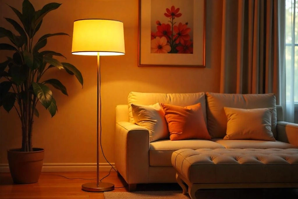 Gold Floor Lamps Image 1