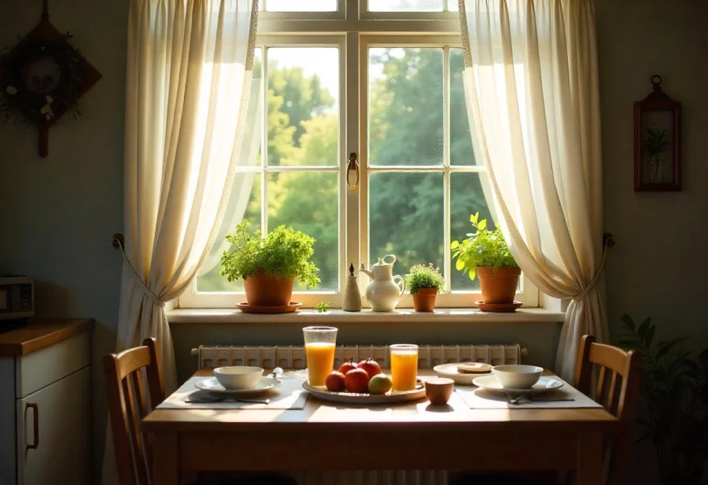 White Kitchen Curtains