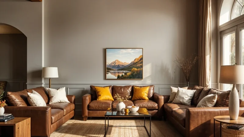 How to Choose the Perfect Living Room Colors with Brown Furniture