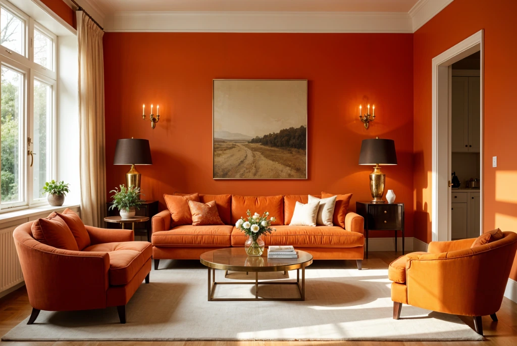 Living Room Colors with Brown Furniture​