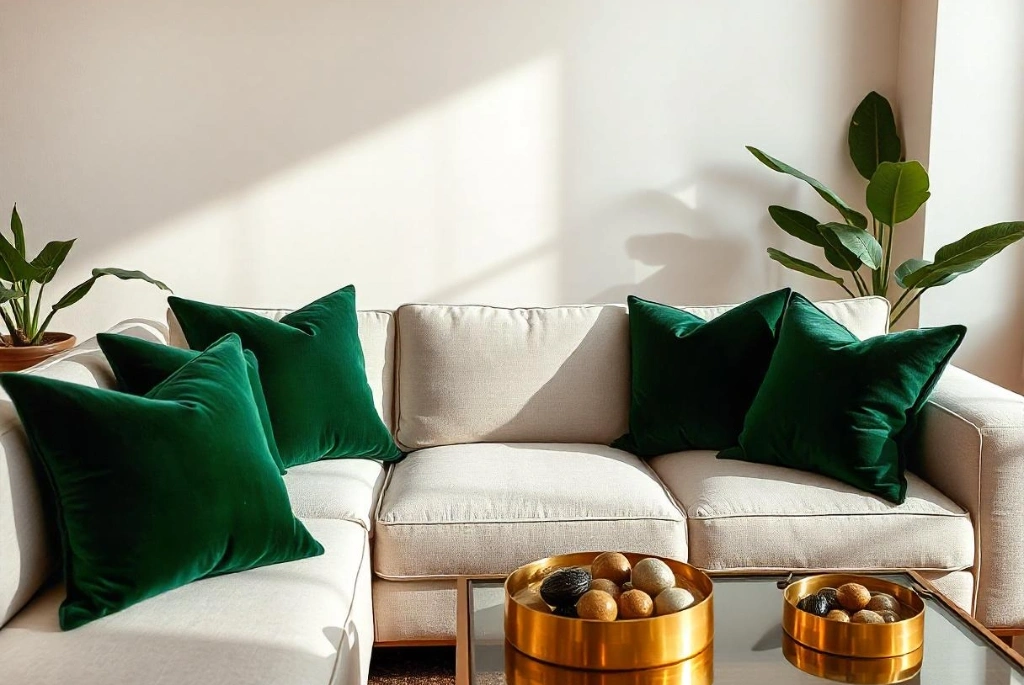 Green Couch Pillows