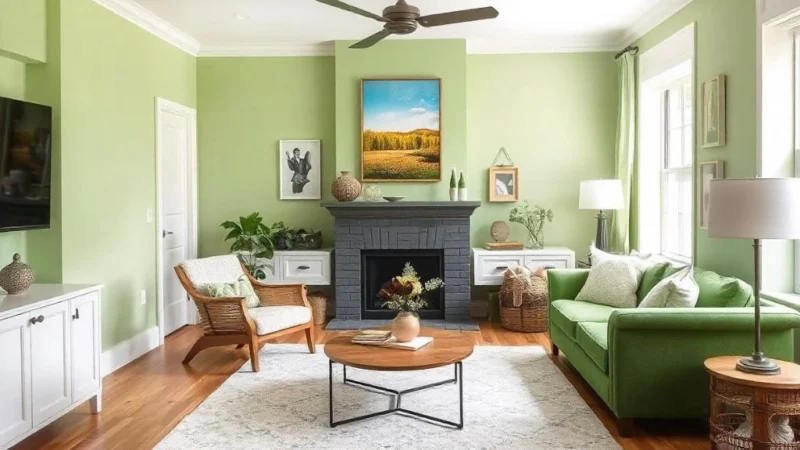 Trendy Green Paint for Living Room to Spruce Up Your Home 