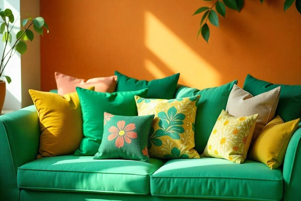 Green Throw Pillows for Couch