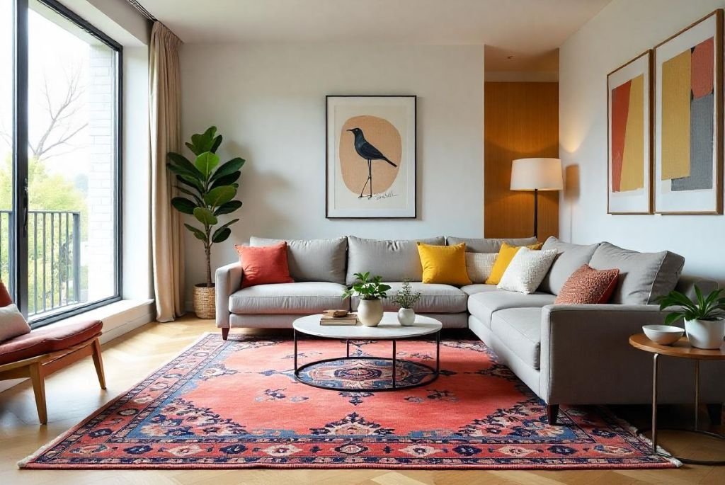 Large Colorful Rugs for Living Room