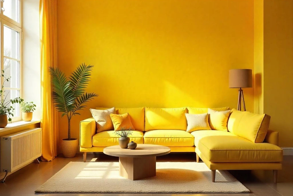 Living Room Paint Colors- Sunny Yellow