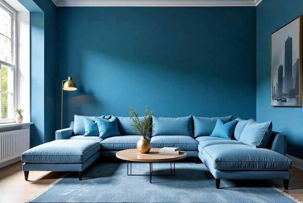 Living Room Paint Colors- Vibrant Blues
