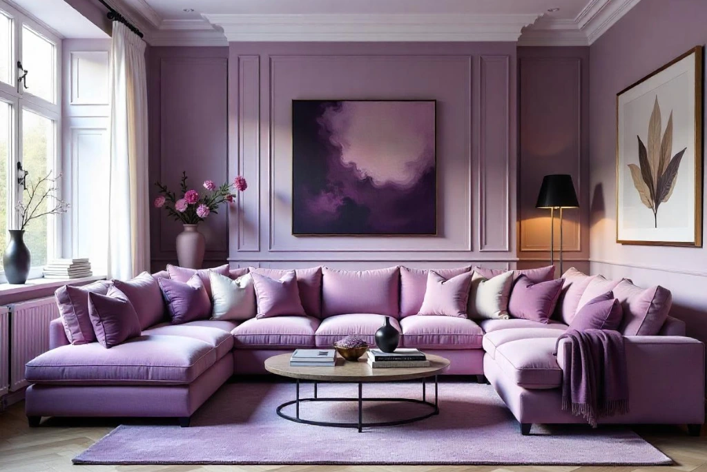 Living Room Purple Paint