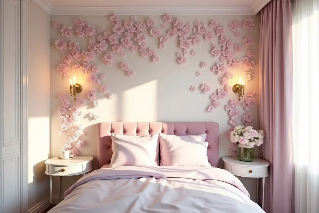 Romantic 3D Wallpaper for Bedroom Walls