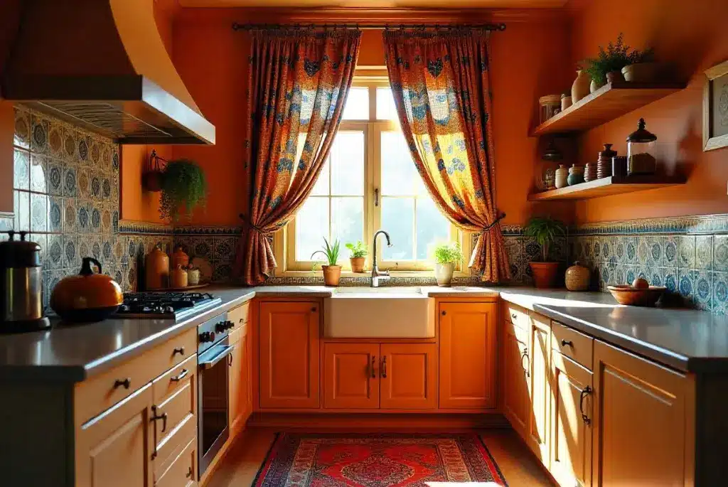 Half Curtain Kitchen