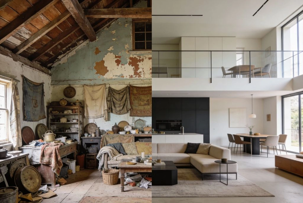 Modern farmhouse interior Image