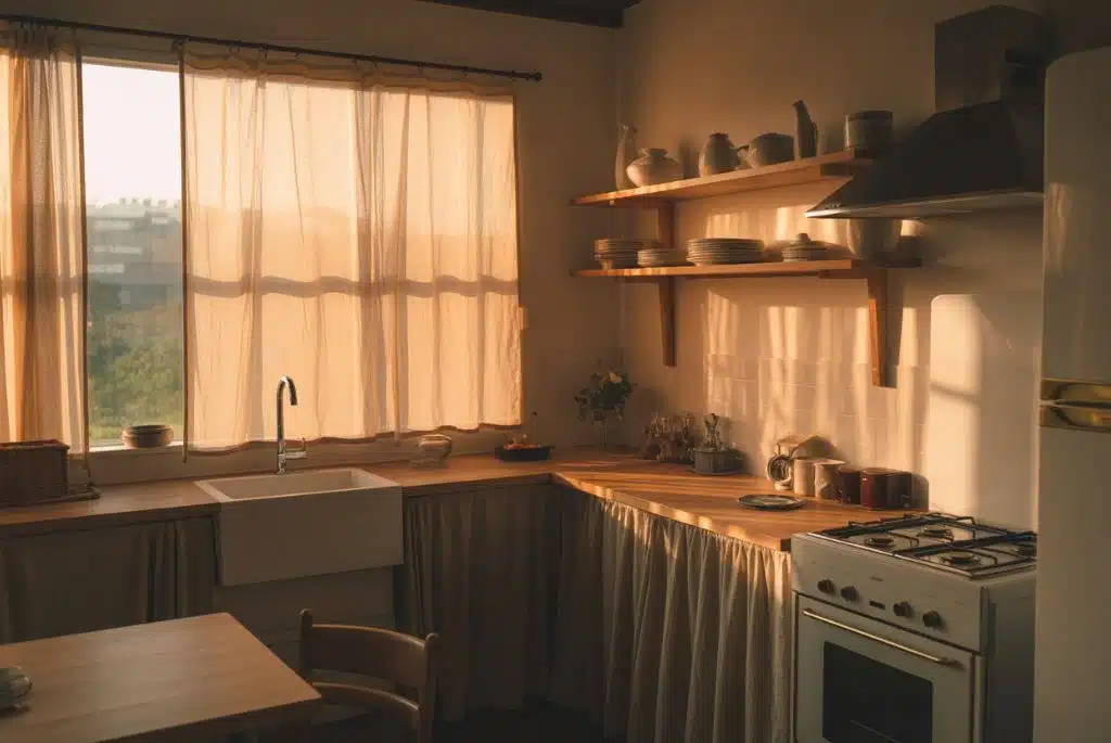 Curtain Designs For Kitchen: Sheer Light