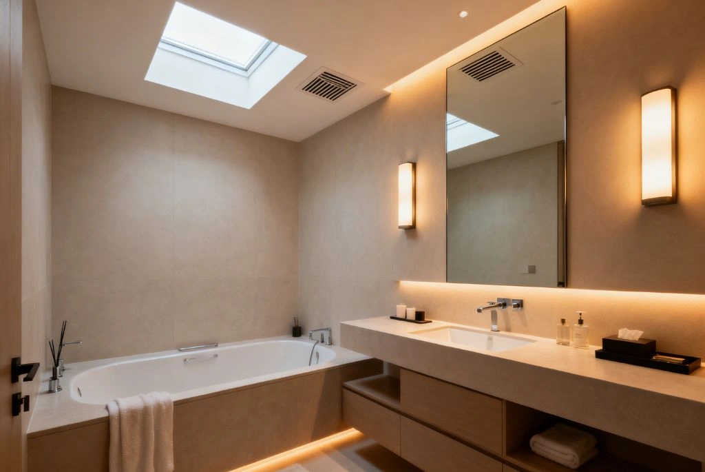 Ensuite Bathroom Lighting Setup