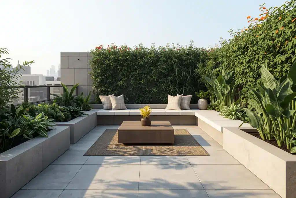 small roof terrace garden
