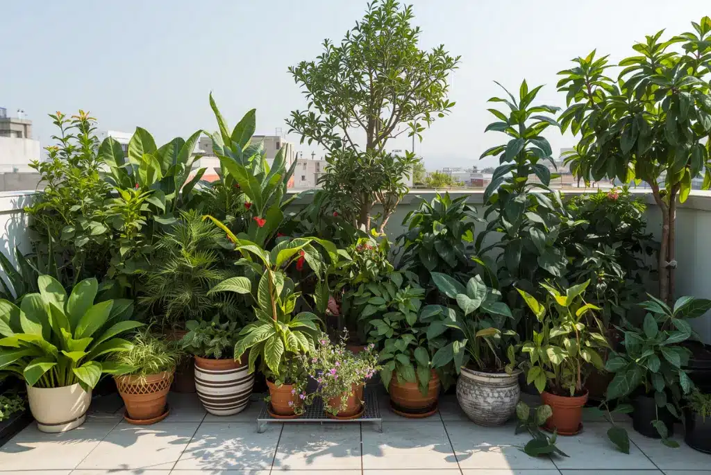 small roof terrace garden