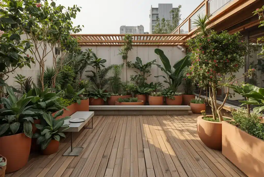 small roof terrace garden