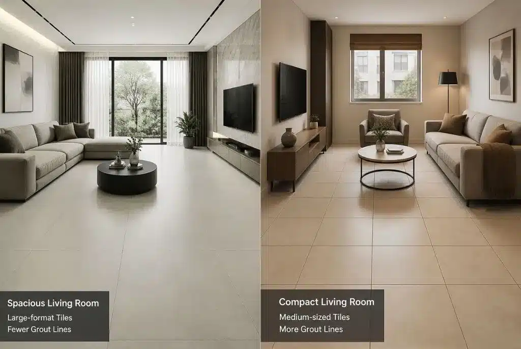how to select tiles for living room