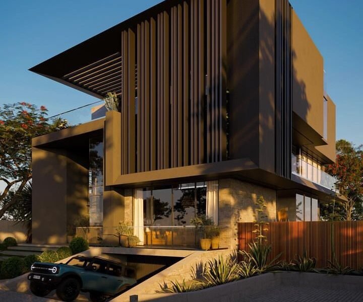 Contemporary Luxury Residence with Bold Modern Facade