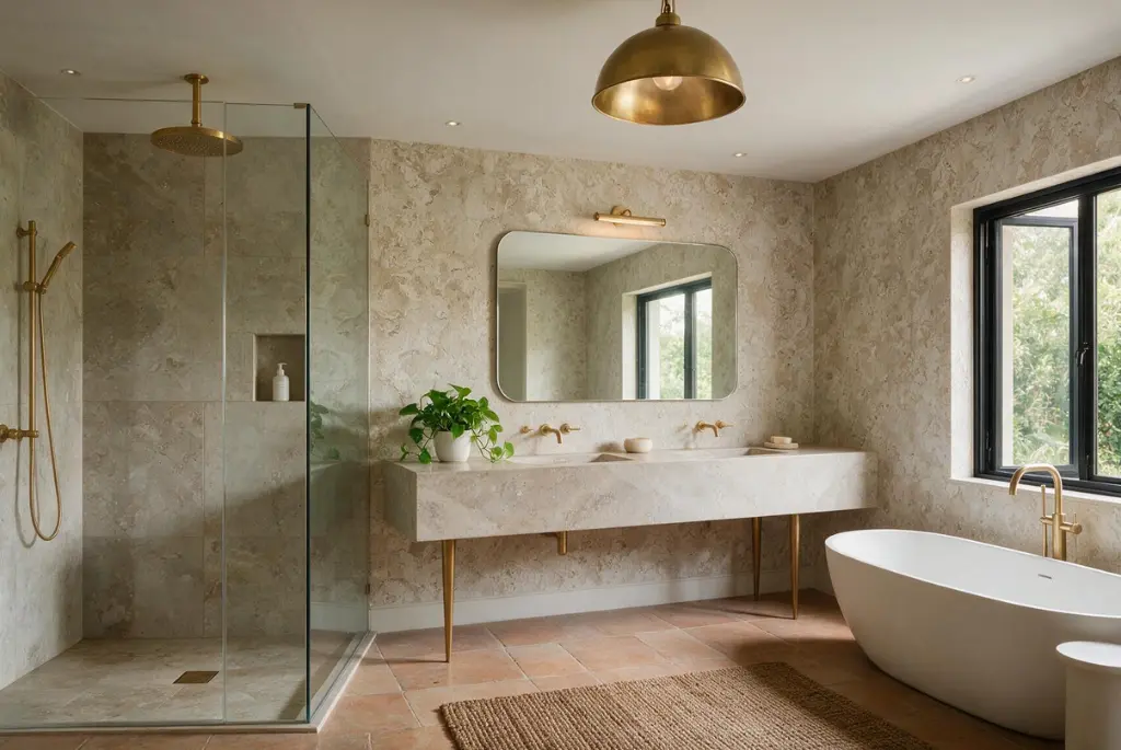 Modern Sophisticated and Functional Bathroom Wallpaper